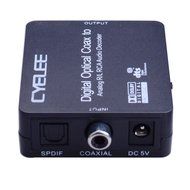 Cyelee Digital to Analog Audio Converter,Volume control,Optical Coaxial Input Switching,192kHz/24bit,RCA L/R 3.5mm... N5