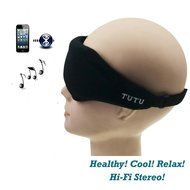 Suofule Wireless Bluetooth Velvet Silk Eye Mask Sleeping Masks Stereo Shelf Systems (Pink) N8