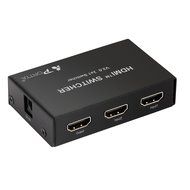 Portta PET0301DU HDMI Switch / Switcher 3 Port 3x1 v1.3 with 1.5 ft Pigtail support 3D 1080p N14