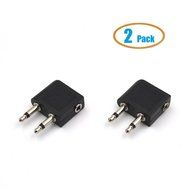 Electop 2 Pack 3.5mm 2 Male to 1 Female Headphone Jack Socket Audio adapter