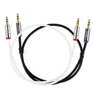 Starise Aux Cable 90 Degree 10 Feet - 3.5mm Male to Male Right Angle Stereo Audio Cable - Black N15