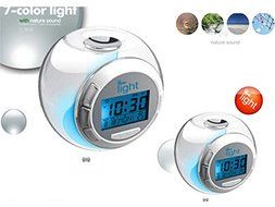 DICOCO Natural Sound Alarm Clock 7 Color Charming LED Light Screen N3