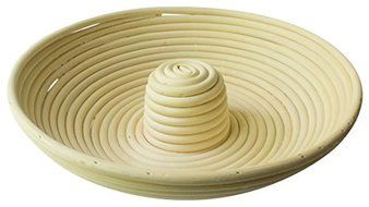 Bread Experience 11.5 Inch Round Banneton Proofing Bread Basket with Center Riser N2