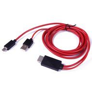 HDE Micro USB to HDMI 1080p HDTV Adapter Cable with Integrated USB Charging for MHL Enabled Samsung Galaxy Smart... N6