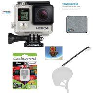 GoPro Hero4 Hero 4 12MP Full HD 4K 30fps 1080p 120fps Built-In Wi-Fi Waterproof Wearable Camera Black Adventure... N149
