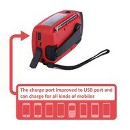 Hhannpro Upgrade Designed Emergency Weather NOAA/AM/FM Radio Solar Hand Crank USB Powered Flashlight,USB Jack... N4