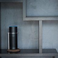 Stabl'R Speaker Stand for Amazon Echo - Protect Alexa and UE Boom - Walnut N7
