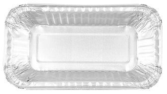 Durable Foil Bread/Loaf Pans 7-1/4" x 3-1/2" x 2" With Lids, 10 Sets. N3