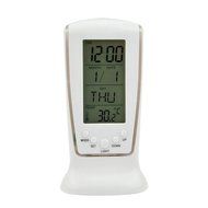 Polytree LED Digital Alarm Clock with Blue Backlight Electronic Calendar Thermometer Gift N3