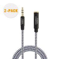 CableCreation [2-PACK] 3 Feet 3.5mm Audio Extension cable, Male to Female Slim and Soft Cable with Gold Plated... N8