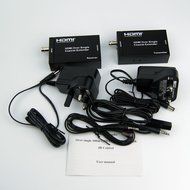 Eazy2hD HDMI Extenders Over Single RG6 Coaxial Cable up to 100m/328ft Support IR Remote Control - US Plug N4