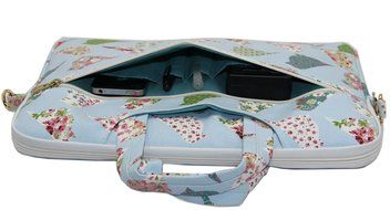 Canvaslove Black Easter Egg Patten Canvas Laptop Shoulder Bag 11 Inch 12 Inch 13 Inch Laptop Messenger Bag 13.3... N53