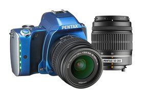Pentax K-S1 SLR Lens Kit with DA L 18-55 mm and DA L 50-200 mm (Blue)