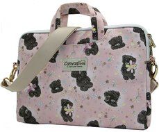 Canvaslove Black Easter Egg Patten Canvas Laptop Shoulder Bag 11 Inch 12 Inch 13 Inch Laptop Messenger Bag 13.3... N55