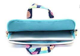 Canvaslove Black Easter Egg Patten Canvas Laptop Shoulder Bag 11 Inch 12 Inch 13 Inch Laptop Messenger Bag 13.3... N59