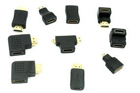 Multiple Hdmi Connector Adapters Kit (10 Adapters) 4K, 1080p, 3D, HDMI 2.0, UHD Adapters N3