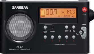 Sangean All in One Compact Portable Digital AM/FM Radio with Built-in Speaker, Earphone Jack, Alarm Clock Plus...