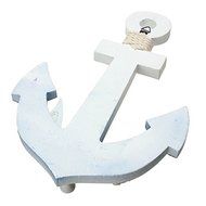Mediterranean Style Wooden Nautical Anchor Wall Hanging Hook Ship Star fish Decor Coat Door Rack N3