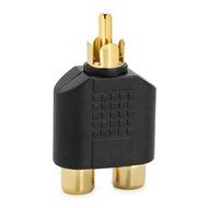 Aurum Cables 3-pack High Quality RCA AV Audio Y Splitter Plug Adapter 1 Male to 2 Female N11