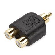 Aurum Cables 3-pack High Quality RCA AV Audio Y Splitter Plug Adapter 1 Male to 2 Female N12