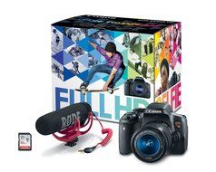 Canon EOS Rebel T6i Video Creator Kit with 18-55mm Lens, Rode VIDEOMIC GO and Sandisk 32GB SD Card Class 10 -... N2