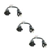 C&amp;E CNE74467 1-Feet 16AWG Outlet Saver Power Extension Cord NEMA 5-15R to NEMA 5-15P, 5-Pack N2