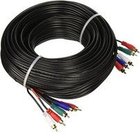 Monoprice 35ft 22AWG 5-RCA Component Video/Audio Coaxial Cable (RG-59/U) - Black