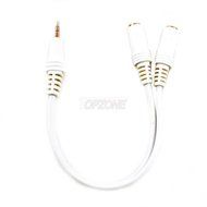 Topzone 4 inch 2.5mm Stereo "Y" Cable: 2.5mm Stereo Plug to two 2.5mm Jacks N2