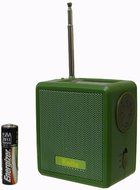 Kaito SB-1059 Mini Hand Crank AM/FM Weather Radio,Solar Power and Dynamo Power, Green N3