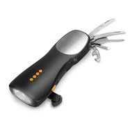 Sinvitron Hand Crank Self Powered Emergency Radio with LED Flashlight, Alarm, Swiss Knife Tool Set, Mobile Cell... N9