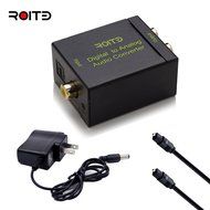 Digital to Analog Audio Converter with Fiber Toslink Cable and Power Adapter Supports PCM / LPCM Output Coax and... N7