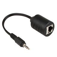 LINESO 2Pack 3.5mm Stereo To RJ45 Female Extender Over Cat5&amp;Cat6 Cable (2x 3.5mm to RJ45 Female) N5