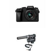 Panasonic LUMIX DMC-G7KK DSLM Mirrorless 4K Camera, 14-42 mm Lens Kit (Black) w/ Audio-Technica AT8024 Stereo/...
