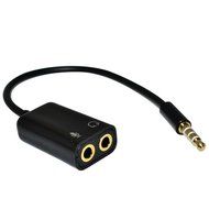 SuperWhole 3.5mm 1/8" Earphone Headset + Microphone Adapter to Stereo Audio Male PC iphone N5