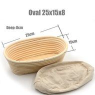 AngelaKerry 1pcs 25x25x8cm (1x1x0.3 inch) Square Banneton Brotform Square Bread Proofing Basket Handmade + Cloth... N9