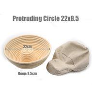 AngelaKerry 1pcs 25x25x8cm (1x1x0.3 inch) Square Banneton Brotform Square Bread Proofing Basket Handmade + Cloth... N10
