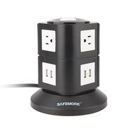 Power Strip, Safemore Smart 6-Outlet with 4-USB Surge Protection Power Socket 4000W 110-250V Worldwide Voltage... N14