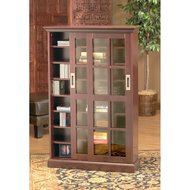 Southern Enterprises Sliding Door Media Cabinet - Espresso