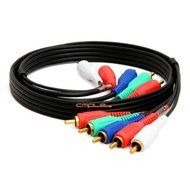 Cmple - Component Video Audio Cable 5-RCA Gold HDTV RGB YPbPr - 3 FT