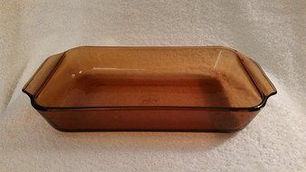 Vintage Anchor Hocking Fire King Amber Loaf Pan #432 No Lid