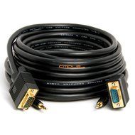 SVGA Super VGA HD15 M/M cable w/ 3.5mm Stereo Audio (Gold Plated) -50FT N3