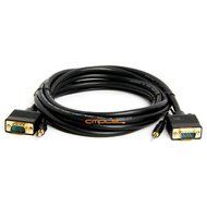 SVGA Super VGA HD15 M/M cable w/ 3.5mm Stereo Audio (Gold Plated) -50FT N4