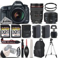Canon EOS 5D Mark III DSLR + Canon 24-105mm f/4L IS USM Lens + Canon 50mm 1.8 II Lens + Backup Battery + 2 Of...