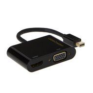 Mini DP to HDMI VGA Adapter, 2-in-1 (Two-In-One) Mini DisplayPort (Thunderbolt compatible) to HDMI/VGA converter... N33