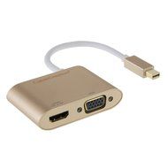Mini DP to HDMI VGA Adapter, 2-in-1 (Two-In-One) Mini DisplayPort (Thunderbolt compatible) to HDMI/VGA converter... N39