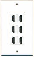 RiteAV - 3 Port HDMI 2.0 Keystone Wall Plate (White) N5