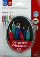 GE 73321 6-Feet Component Video/Audio Cable, Black N4