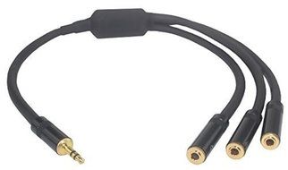 Wv-35to3/35kite-03 1/8" 3.5mm Stereo Plug Male to 3 1/8" 3.5mm Stereo Jack Female 1 Input 3 Output Stereo Audio... N3