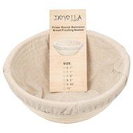 DOYOLLA 1pcs 8.5" Round Banneton Brotform Bread Dough Proofing Rising Rattan Basket &amp; Liner N7