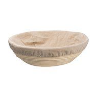 DOYOLLA 1pcs 8.5" Round Banneton Brotform Bread Dough Proofing Rising Rattan Basket &amp; Liner N9